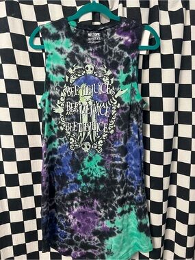 Hot Topic Beetlejuice Tie-Dye Dress